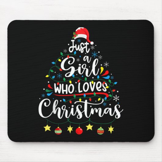 Nur ein Mädchen, das Weihnachtsbaum Weihnachten Li Mousepad (Vorne)