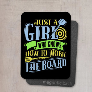 Nur ein Mädchen, das weiß, wie man das Board arbei Magnet