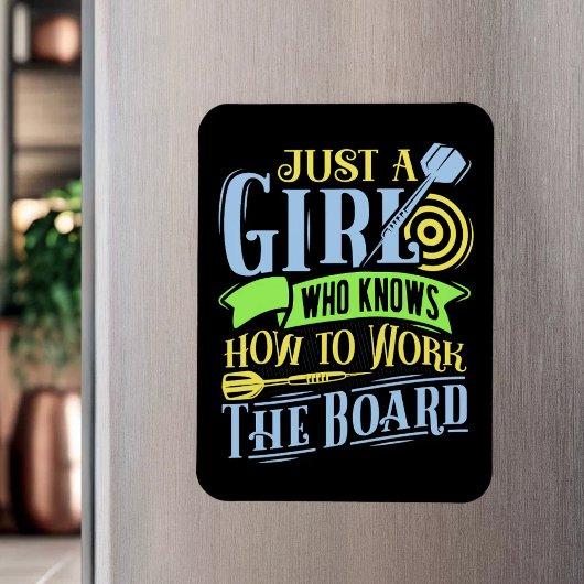 Nur ein Mädchen, das weiß, wie man das Board arbei Magnet