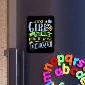 Nur ein Mädchen, das weiß, wie man das Board arbei Magnet