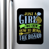 Nur ein Mädchen, das weiß, wie man das Board arbei Magnet