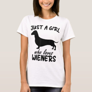 nur ein Mädchen, das Wiener Hunde lustige Dachshun T-Shirt
