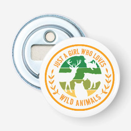 Nur ein Mädchen, das wilde Tiere Liebe Flaschenöffner