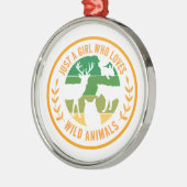 Nur ein Mädchen, das wilde Tiere Liebe Ornament Aus Metall (Links)