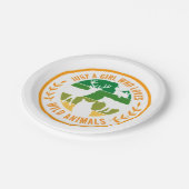 Nur ein Mädchen, das wilde Tiere Liebe Pappteller (Schrägansicht)