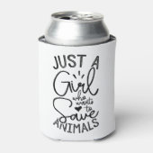 Nur ein Mädchen, das Will, Tiere Retten Dosenkühler (Kanne Vorderseite)