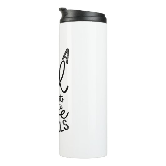 Nur ein Mädchen, das Will, Tiere Retten Thermosbecher (Nach rechts gedreht)