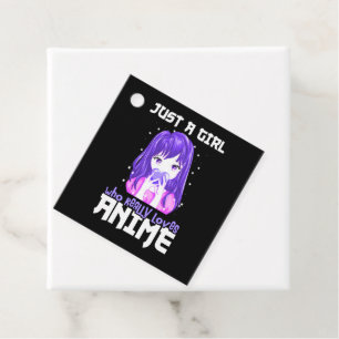 Nur ein Mädchen, das wirklich Anime im Lila Liebe Geschenkanhänger