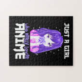 Nur ein Mädchen, das wirklich Anime im Lila Liebe Puzzle (Horizontal)