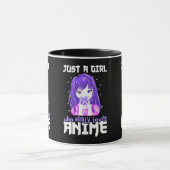 Nur ein Mädchen, das wirklich Anime im Lila Liebe Tasse (Zentrum)