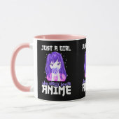 Nur ein Mädchen, das wirklich Anime im Lila Liebe Tasse (Links)