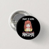 Nur ein Mädchen, das wirklich Anime Liebe Button (Vorne & Hinten)
