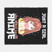 Nur ein Mädchen, das wirklich Anime Liebe Fleecedecke (Vorderseite (Horizontal))