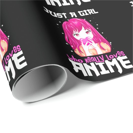 Nur ein Mädchen, das wirklich Anime Liebe Geschenkpapier (Rolleneckpunkt)