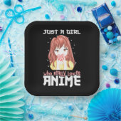 Nur ein Mädchen, das wirklich Anime Liebe Pappteller (Party)