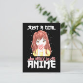 Nur ein Mädchen, das wirklich Anime Liebe Postkarte (Stehend Vorderseite)