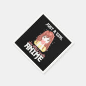 Nur ein Mädchen, das wirklich Anime Liebe Serviette (Ecke)