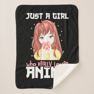 Nur ein Mädchen, das wirklich Anime Liebe Sherpadecke