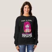 Nur ein Mädchen, das wirklich Anime Liebe Sweatshirt (Vorne ganz)