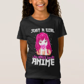 Nur ein Mädchen, das wirklich Anime Liebe T-Shirt (Vorderseite)