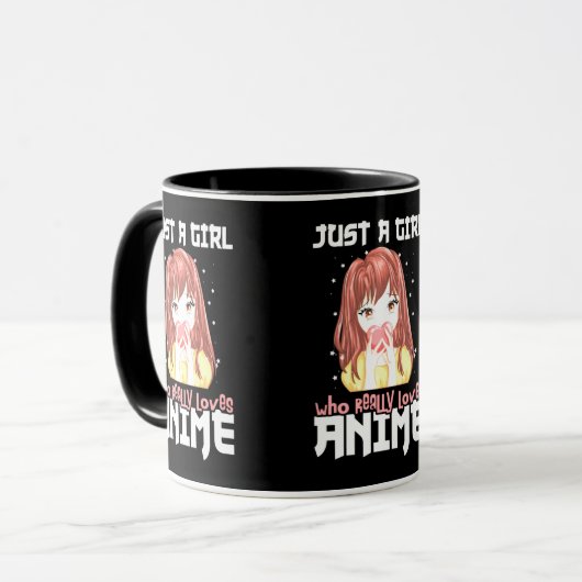 Nur ein Mädchen, das wirklich Anime Liebe Tasse (Vorderseite Links)