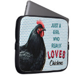 Nur ein Mädchen, das wirklich Hühner in Australorp Laptopschutzhülle (Vorne Rechts)