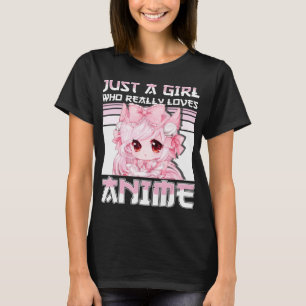 Nur ein Mädchen, das wirklich Lieben Anime Girls T T-Shirt