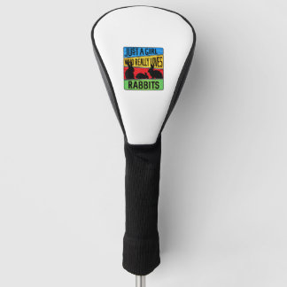 Nur ein Mädchen, das wirklich Lieben Rabbits. Golf Headcover
