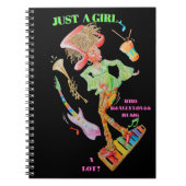 NUR EIN MÄDCHEN, DAS WIRKLICH MUSIK NOTEBOOK LIEBE NOTIZBLOCK (Vorderseite)