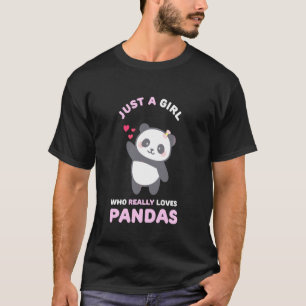 Nur ein Mädchen, das wirklich Pandas Teen Girls Li T-Shirt