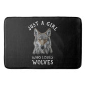 Nur ein Mädchen, das Wölfe Liebe Badematte (Vorderseite)