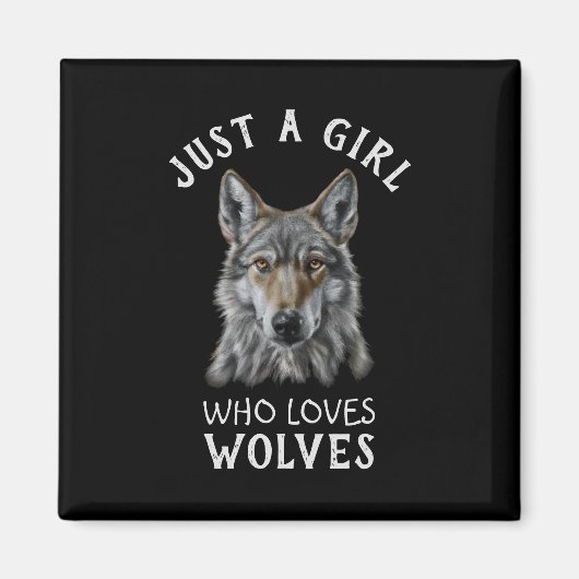 Nur ein Mädchen, das Wölfe Liebe Magnet (Vorne)