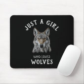 Nur ein Mädchen, das Wölfe Liebe Mousepad (Mit Mouse)