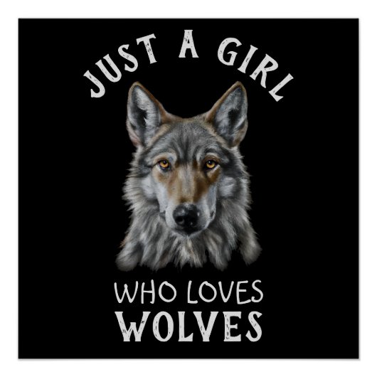 Nur ein Mädchen, das Wölfe Liebe Poster (Vorderseite)