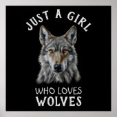 Nur ein Mädchen, das Wölfe Liebe Poster (Vorne)
