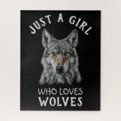 Nur ein Mädchen, das Wölfe Liebe Puzzle (Vertikal)
