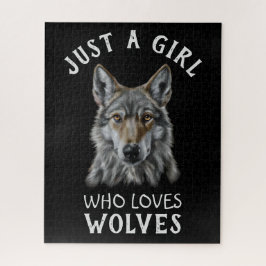 Nur ein Mädchen, das Wölfe Liebe Puzzle
