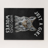 Nur ein Mädchen, das Wölfe Liebe Puzzle (Horizontal)