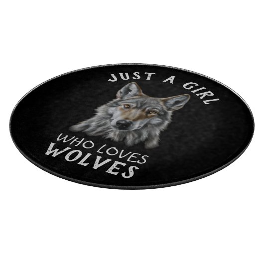 Nur ein Mädchen, das Wölfe Liebe Schneidebrett (Ecke)