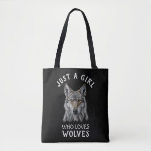 Nur ein Mädchen, das Wölfe Liebe Tasche