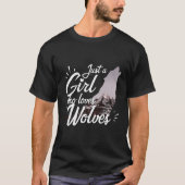 Nur ein Mädchen, das Wölfe Liebe - Wolf T-Shirt (Vorderseite)