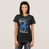 Nur ein Mädchen, das Wölfe liebt T-Shirt (Vorne ganz)