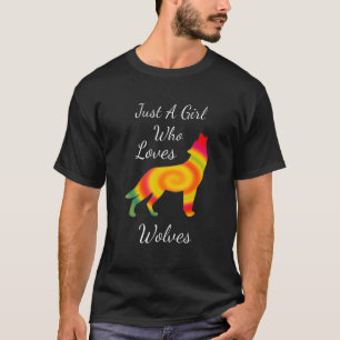 Nur ein Mädchen, das Wolfen Niedlichen Wolf Lieben T-Shirt