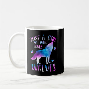 Nur ein Mädchen, das Wolves Watercolor Liebe Niedl Kaffeetasse
