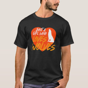 Nur ein Mädchen, das Wolves Wolf Liebe T-Shirt