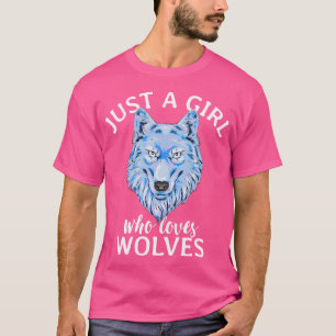Nur ein Mädchen, das Wolves Wolf Liebe T-Shirt