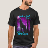 Nur ein Mädchen, das Wolves Wolf Shirt für Mädchen (Vorderseite)