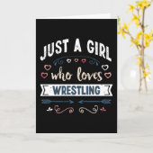 Nur ein Mädchen, das Wrestling Liebe Funny Gifts Karte (Gelbe Blume)