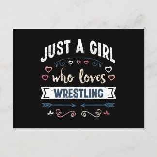 Nur ein Mädchen, das Wrestling Liebe Funny Gifts Postkarte