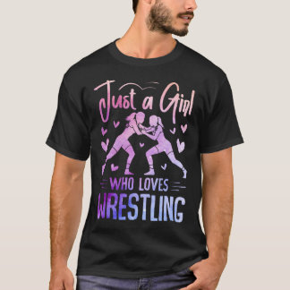 Nur ein Mädchen, das Wrestling Submission Mat Spo  T-Shirt